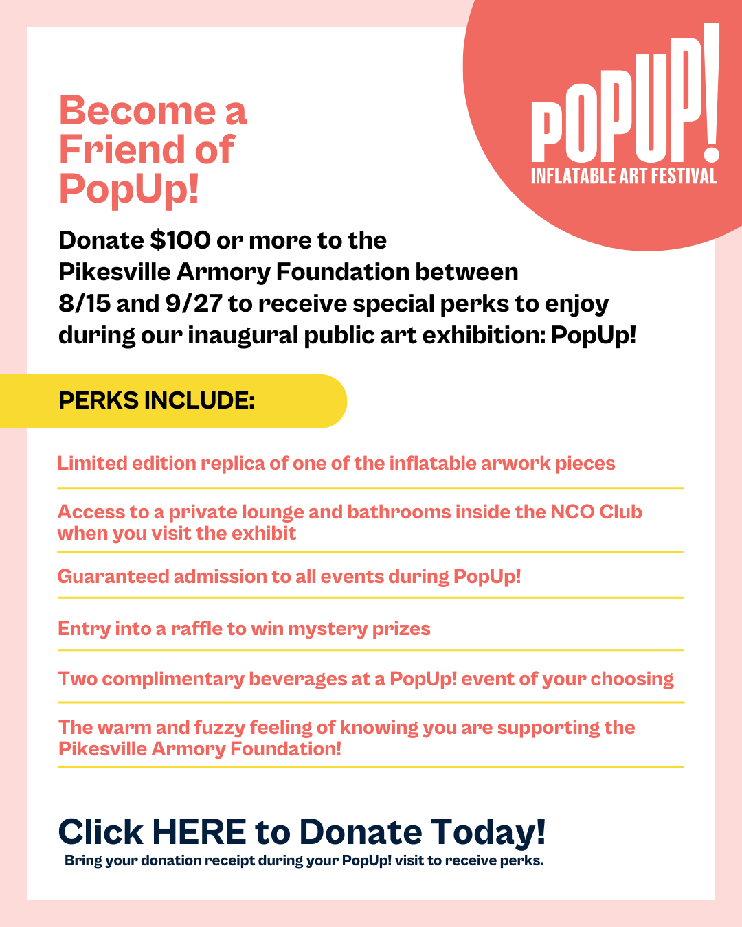 Friends of PopUp PERKS